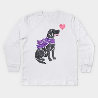 Watercolour Labrador Kids Long Sleeve T-Shirt